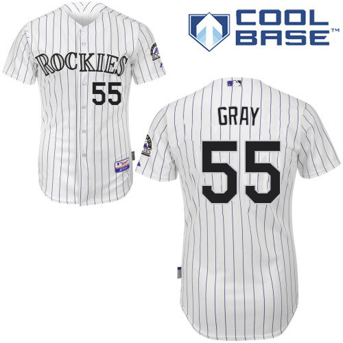 Rockies #55 Jon Gray White Cool Base Stitched Youth MLB Jersey - Click Image to Close
